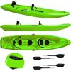 Big Mama Kayak Canoa da mare e lago 3 posti modelli GIL FAMILY, inclusi 2 sedili e 2 pagaie e ruote di trasporto col. verde
