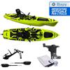 BIG MAMA KAYAK A PEDALI TRIKEN 380 Revolution + motore elettrico BIXPY K1 Outboard Kit con batteria PP-378 Wh v4 + Adattatore centrale Hoodoo Pedal Drive