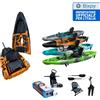 Big Mama Kayak Kayak monoposto divisibile a pedali con pinne BIG MAMA START S500 componibile + motore Bixpy K1 Angler PRO Kit Outboard con batteria inclusa PP-768 Wh + Adattatore Low Profile Thruhull Pedal Drive