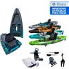 Big Mama Kayak Kayak monoposto divisibile a pedali con pinne BIG MAMA START S500 componibile + motore Bixpy K1 Outboard Kit con batteria PP-378 Wh v4 + Adattatore Low Profile Thruhull Pedal Drive