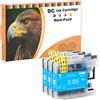 LOSMANN D&C 3x Ciano Cartuccia d'inchiostro compatibile per Brother LC123 XL per Brother DCP-J132W DCP-J152W DCP-J552DW MFC-J6520DW MFC-J4510DW MFC-J6920DW DCP-J132W MFC-J4610DW MFC-J470DW MFC-J6720DW