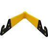 CABLEPELADO - Supporto da tavolo per cellulare o tablet, stabile, angolo fino a 90°, compatibile con tutti i modelli, pieghevole e tascabile, 11 x 2 cm, giallo