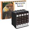 D&C 5x Nero Cartucce compatibili per Epson 711XL T0711 per Epson Office B40W BX-300F BX-310 FN BX-510 W BX-600FW BX-610FW Stylus D120 D78 D92 DX-4000 DX-4050 DX-4400 DX-5000 DX-5050 5x 15ml Black