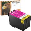 LOSMANN - D&C Ink 3x Magenta Cartucce d'inchiostro Compatibili per Epson 604 XL per Epson Expression Home XP-2205 XP-2200 XP-3200 XP-3205 XP-4200 XP-4205 Workforce WF-2910 WF-2930 WF-2935 WF-2950