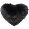 Uposao Cuscino Forma Di Cuore Morbido Soffice Casa Peloso Finta Pelliccia Cuscino Del Divano Cuscino In Peluche Per La Decorazione Della Stanza Della Camera Da Letto Di Casa, 40 x 50 Cm