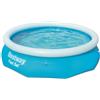 Bestway Piscina Fuori Terra Autoportante Gonfiabile da Esterno 3.638 litri Piscina da Giardino in PVC ø 305x76h cm colore Azzurro - 57266 Fast Set