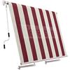 SANGIORGIO srl Tenda da sole da Esterno a Bracci Avvolgibile cm 300x250 colore a Righe Bordeaux/Crema - 3900