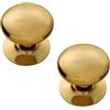Merriway BH04910 - Pomello vittoriano per porta di credenze, in ottone, 32 mm, confezione da 2 pezzi