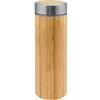 NERTHUS Tea FIH 800 tè 360 ml Acciaio Doppia Parete Bottiglia infusore, Thermos Tazza da Viaggio, teiera in Vetro, 0,36 Litri, Metallo, Bambu