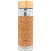 NERTHUS FIH 802 Filtro 300 ml, Isolante, Grazie alla Doppia Parete, Bottiglia infusore, Thermos, Tazza da Viaggio, teiera in Vetro, 0,30 Litri, Metallo, Sughero