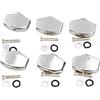 Walfront 6 Pz Chitarra Tuning Peg Bottoni Metallo Tuning Peg Manopole Sintonizzatori Testa della Macchina Bottoni di Ricambio Manopola Maniglia Punta (SILVER)