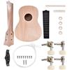 Walfront Ukulele Kit Fai da Te Crea il Tuo Ukulele da 21 Pollici in Tiglio 4 Corde Ukelele Fai da Te per Bambini Adulti Progetto Artistico