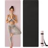 Navaris Tappetino Yoga Antiscivolo Professionale - Yoga Mat - Tappeto per Pilates Esercizi Ginnastica a Terra - Tappetini da Allenamento Palestra Fitness - con Cinghia - Spesso 4mm