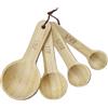 Westmark - Set di 4 cucchiai dosatori in bambù, ideali per ingredienti secchi e spezie, con misure da 1/4, 1/2, 1 e 1 cucchiaio, marrone
