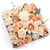 Serra Flora Fiori artificiali di rosa, 32 pezzi, mix di peonia, margherita, ortensia, fiori finti per bouquet di nozze fai da te, centrotavola combinati, composizioni per feste, matrimoni, baby