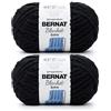 Bernat Blanket Extra Black Yarn - 2 confezioni da 300 g/10,5 oz - poliestere - 7 Jumbo - per maglia/uncinetto