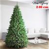 BAKAJI Albero Di Natale 240cm New Tiffany Super Folto 1516 Rami Pino Verde Base a Croce