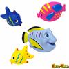 BAKAJI Pesci per Vasca da Bagno 4 pz Modelli Assortiti Animali Pesciolini Pesce Bambini