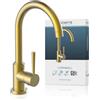 SCHÜTTE 79167 Cornovaglia, rubinetto da cucina girevole a 360 gradi, miscelatore per lavello con miscelatore monocomando, lavello da cucina, oro