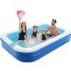VEVOR Piscina Rettangolare da Esterno Gonfiabile per Famiglie 3 x 1,7 x 0,5 m, con Toppe di Riparazione, Piscina Gonfiabile in PVC di Grandi Dimensioni, Feste Estive in Acqua, Giardino