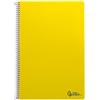 Liderpapel Quaderno a spirale a4 smart copertina morbida 80h 75gr quadro 4mm con margine colore giallo
