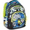 Mitama Zaino Scuola SCHOOL SKATE, New Plus, Triplo Scomparto, Tasche Porta Borraccia, Spallacci Ergonomici, Scuola Elementare Bambino, Media
