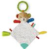 Clementoni - 17654 - Lovely Bear Comforter - sonaglino Neonato Morbido Peluche, Gioco Neonato 0+, sonaglino Passeggino dou dou, rafforza Le capacità motorie e sensoriali, 100% Lavabile in Lavatrice