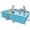 VEVOR Piscina Fuori Terra Rettangolare con Struttura in Metallo, 3 x 2 x 0,76 m, Piscina Rettangolare in PVC per Famiglie, Capacità Acqua 3959 L, con Sistema di Drenaggio a Flusso Controllato, Blu