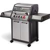 Enders Monroe Pro 3 Sik Turbo, Barbecue a gas a 3 bruciatori + BACKBURNER + Zona Turbo + Fornello Laterale a Gas, Griglia in Ghisa, BBQ Grill da esterno, Facile Pulizia, 30mbar #837633