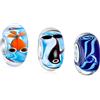 Bling Jewelry Set Misto Nautico Bundle .925 Sterling Silver Core Translucent Multi Color Murano Glass Gold Fish Whale Waves Charm Bead Spacer Adatto A Bracciale Europeo Per Donne Teen