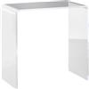 HOMCOM Tavolino da Salotto in Acrilico a U con Bordi Lisci e Angoli Arrotondati, 53.5x30.5x53.5 cm, Trasparente|Aosom