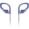Panasonic RP-BTS10 Cuffie Sport Bluetooth Design Ultraleggero, Suono Brillante e Bassi Potenti, Adattatore Rapido e Archetto Regolabile, Impermeabilità IPX2, Microfono, Ricarica Rapida, Blu