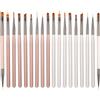 AOZUO Set di 18 pennelli per nail art, per nail art, per manicure, salone, casa, set di pennelli per unghie