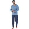 KAREL PIU' Pigiama Uomo Invernale in Cotone Caldo Interlock 100%. Taglie Over Size. Pigiama Lungo Due Pezzi Aperto o Chiuso (IT, Testo, 4XL, Regular, Regular, 102 Avion)