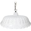 Keyhomestore - Lampadario Sospensione - Paralume in Ceramica Traforata Decorata a Mano Diametro 42 Cm - Lampadario Camera da Letto - Lampadario Soggiorno - Made in Italy