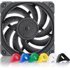 Noctua NF-A12x25 PWM chromax.black.swap, Ventola Silenziosa di Qualità Premium, 4-Pin (120 mm, Nero)