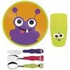 Tramontina Lirous Set Bambini 5 Pezzi (Piatto, Tazza, Cucchiaio, Forchetta, Coltello) 23797/001