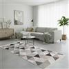 Jimri Fashion4Home Tappeto a pelo corto, boho Kelim, per soggiorno, camera da letto e cucina, per corridoio, cameretta dei bambini, grigio, 80 x 150 cm