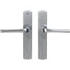 Bricard 879052 Coppia di maniglie cromate satinate zamack su piastra eVidence, porta interna senza chiave