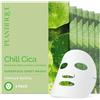 PLANTIFIQUE Maschera Viso in Tessuto Chill Cica 5 Pezzi - Maschere Lenitive e Rilassanti con Centella e Niacinamide - Cura della Pelle Coreana per Comfort e Texture Uniforme della Pelle