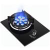 Generic Piano cottura a gas da 7,2 kW, 1 bruciatore a 1 bruciatore, bruciatore wok a 13 camere, pannello in vetro temperato a prova di esplosione, facile da pulire, adatto per gas naturale/propano, ghisa