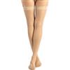 CALZITALY Calze per Reggicalze con Riga Dietro, Calze Velate, Calza da Reggicalze | S, M, L, XL, 2XL, 3XL, 4XL | Nero, Naturale, Avorio, Bianco | 15 DEN | Made in Italy (S, Naturale)