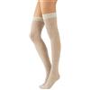 CALZITALY Parigine In Cotone, Maxi-Calze Motivo Traforato Geometrico, Calze Chevron O Costine Donna, Nero, Grigio, Blu, Beige | Made In Italy (Taglia Unica, Costine - Beige)