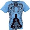 GURU SHOP Guru-Shop, Maglietta Sole Meditazione, Azzurro, Cotone, Dimensione Indumenti:XL, Magliette `Sure`