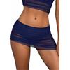 SHEKINI Irregolare Donna Gonna da Nuoto Vita Alta Bikini Gonna Maglia Arricciato Bikini Gonna Corta(M, Rosso)