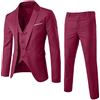 Generico Abito da Uomo 3 Pezzi Completo Eleganti in Matrimonio e Slim Fit Blazer Gilet Pantaloni