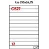 MARKIN Etichette bianche permanenti Markin Copiatabu 210x24,75 mm - 12 et./ff - conf. 100 ff A4 - X210C527