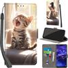 PHINIENLAND Cover per Huawei Mate 20 lite Case PU Pelle Custodia [Kickstand] [Chiusura magnetica] [Slot per Schede], Portafoglio Flip Custodia per Huawei Mate 20 lite,Gatto
