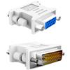 N NEWTOP Adattatore AD39 Convertitore Digitale DVI-D Maschio (24+1) Dual Link su VGA Femmina (15 pin) Analogico su Connettore M-F Segnale Standard per Cavo Monitor Computer TV (1, Bianca)