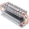GRAUGEAR M.2 2280 NVMe SATA Dissipatore di calore SSD, Tubo di calore Direct Touch, doppio tubo di calore in rame, design a piastra-pinna in lega di alluminio, altezza 3,4 cm